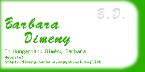 barbara dimeny business card